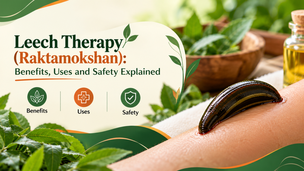 Leech therapy (Raktamokshan) showing benefits, uses and safety explained